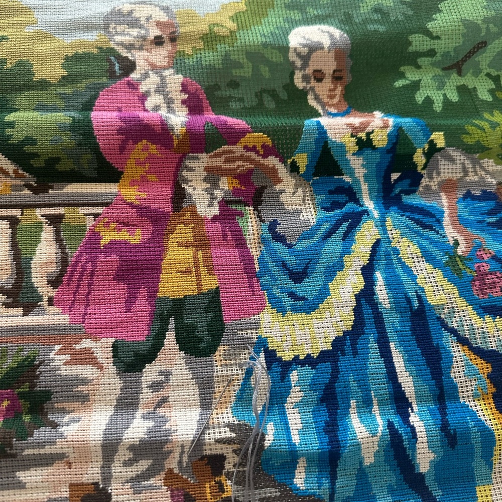 Unfinished needlepoint. Super cute!! - Picture 2 of 4